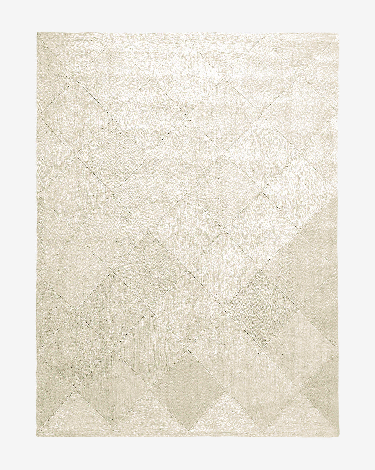 Diamond Braided Bleached Jute Rug