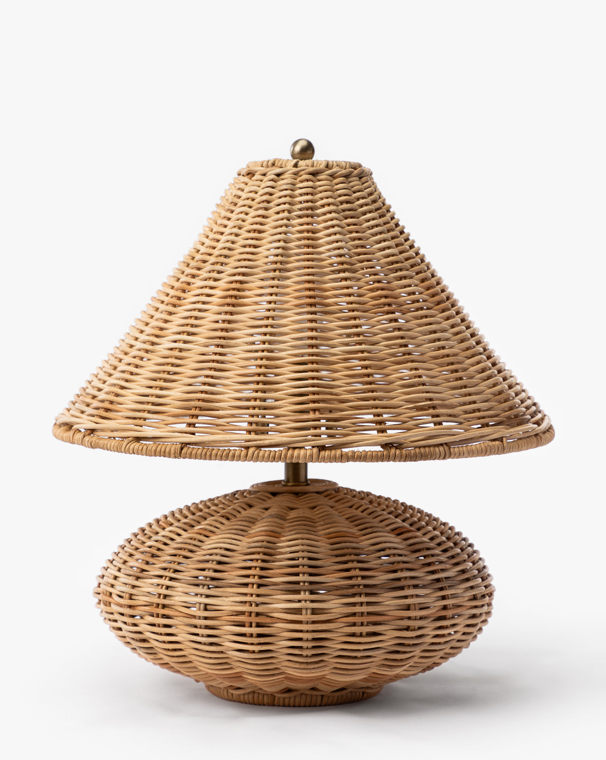 McGee & Co. woven wicker lamp.