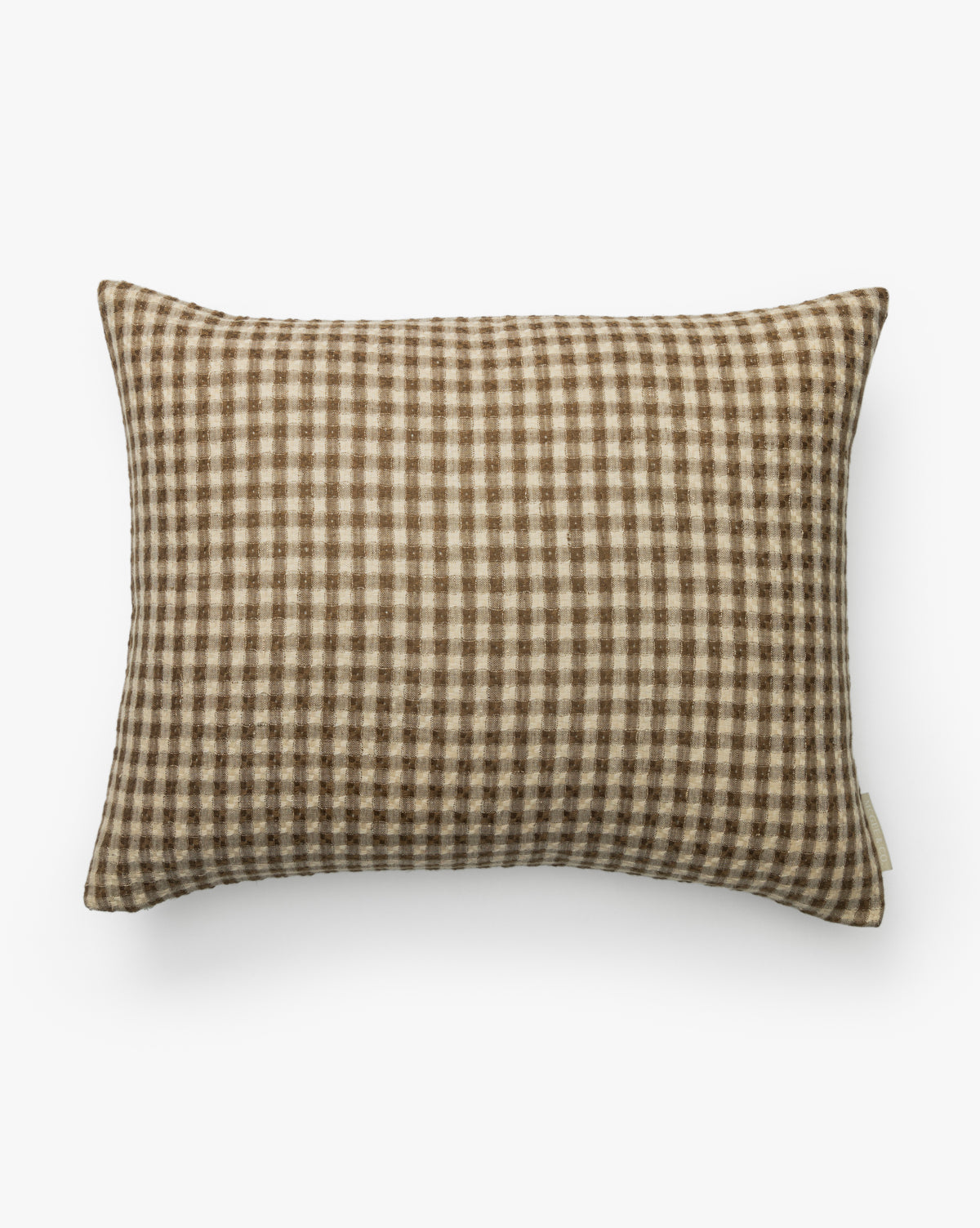 McGee & Co. decorative plaid linen pillow cover. 